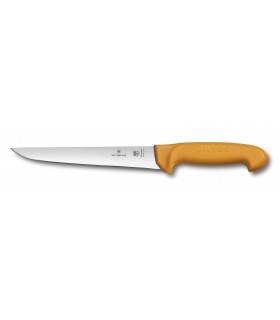 Victorinox 5.8411.22 Couteau désosser/saigner, lame 22 cm inox, dos droit, manche grillon® jaune.