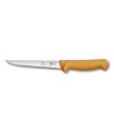 Victorinox 5.8401.14 Couteau désosser/saigner, lame 14 cm inox, dos droit, manche grillon® jaune.nox.
