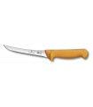 Victorinox 5.8404.13 Couteau désosser, lame étroite semi-flexible 13 cm inox, dos renversé, manche grillon® jaune