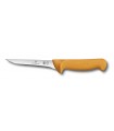 Victorinox 5.8408.13 Couteau désosser, lame étroite usée 13 cm inox, dos droit, manche grillon® jaune.