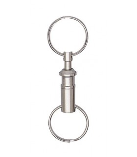 Manufacturer 271300 Attache rapide porte-clés chromée (une pression à l'extrémité la plus fine désolidarise les anneaux).