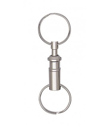 Manufacturer 271300 Attache rapide porte-clés chromée (une pression à l'extrémité la plus fine désolidarise les anneaux).