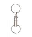Manufacturer 271300 Attache rapide porte-clés chromée (une pression à l'extrémité la plus fine désolidarise les anneaux).