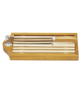 Manufacturer 287 Couteau à pain sur socle avec claie amovible, lame 25 cm inox.