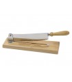 Manufacturer 288 Couteau à pain sur socle décor épi de blé, lame 25 cm inox.