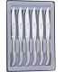 G.David 2899 Coffret 6 couteaux table Laguiole  monobloc, 23 cm, inox microdentés. Garantis lave-vaisselle