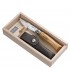 Opinel 2985 Couteau OPINEL n° 8 VRI, lame de 8,5 cm inox, manche 11 cm olivier, vle tournante - un étui Alpine lacet.