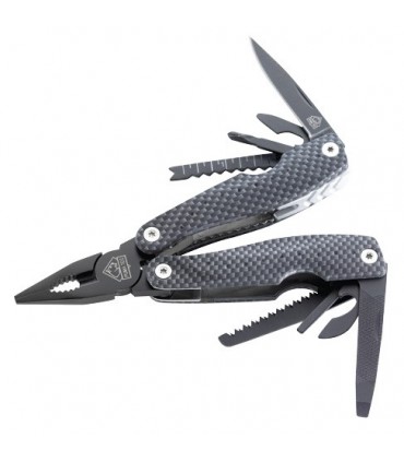 Puma Tec 313800 Outil, 9 pièces inox, manche 10 cm façon fibre de carbone, étui nylon et coffret cadeau.