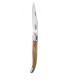G.David 3312 Couteau Laguiole, lame acier 12C27, manche 12 cm olivier, 2 mitres inox mat