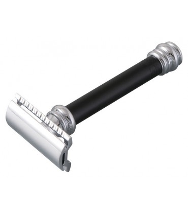 Merkur Solingen 38.011 Rasoir manche noir, chromé.