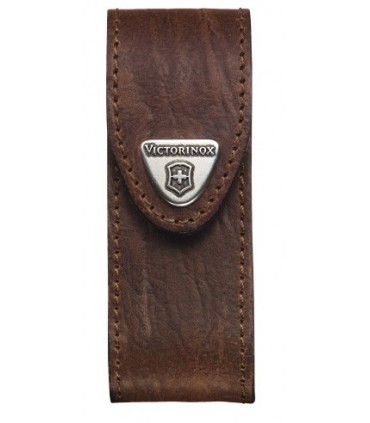 Victorinox 4.0547 Étui cuir marron pour couteaux à cran 111 mm jusqu'à 10 pièces.