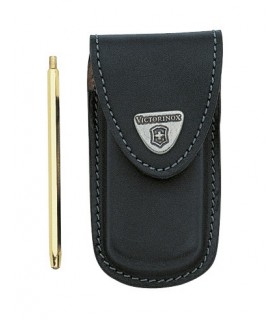 Victorinox 4.0853 Étui cuir noir pour Golftool avec porte-mine et clip pivotant.