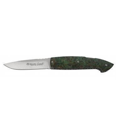 Maserin 402.rv Couteau Consoli 10 cm Loupe de frêne Vert
