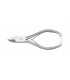 Hb 4401 Pince a ongles  14 cm, acier français inox, mors concaves, branches quadrillées, double ressort et fermoir automatique