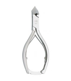 Hb 4510.15 Pince ongle  américaine 15 cm, acier français inox, mors concaves, double ressort et fermoir automatique