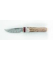 Muela 9248 Poignard Bowie, lame 7,5 cm damas inox, manche cerf véritable/stamina,