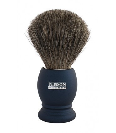 Plisson 955801 Blaireau Pur gris (taille 12), monture bleu nuit.