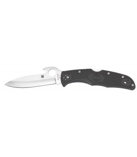 Spyderco c10pgyw Couteau Endura Wave, lame acier VG-10, profil sabre, manche 12,5 cm nylon/fibre de verre noir