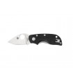 Spyderco c130gp Couteau Chicago, lame acier 440C à cran intérieur, profil plat, manche 8 cm G10 noir