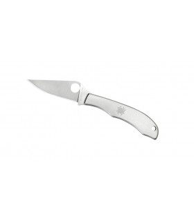 Spyderco c137p Couteau HoneyBee, lame acier 3 Cr, profil plat, manche 5 cm inox.