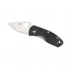 Spyderco c148gp Couteau AmBitious, lame acier 8Cr13MoV à cran intérieur, profil plat, manche 9 cm G10 noir