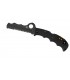 Spyderco c79psbbk Couteau Assist I, lame noire 3/4 dentée acier VG-10  COBRA HOOD manche 12,5 cm nylon/fibre de verre noir,