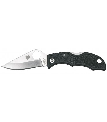 Spyderco lbkp3 Couteau LadyBug, lame acier VG-10 à cran, profil sabre, manche 6 cm nylon noir.
