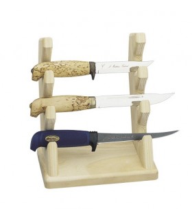 Marttiini prmar3 Présentoir bois (vide) pour 3 poignards MARTTIINI.