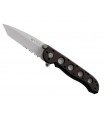 Crkt 1612z.cr Couteau M16,  lame forme tanto semi-dentée acier AUS 8, manche de 11 cm en Zytel noir