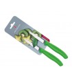 Victorinox 6.7636.l114b Carte de 2 couteaux office, lame crantée 8 cm inox, pointe milieu, manche polypropylène vert.