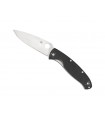 Spyderco c142gp Couteau Résilience, lame acier 8Cr13MoV à cran intérieur, profil plat, manche 13 cm G10 noir