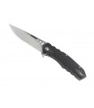 Crkt r1703.cr Couteau Ruger follow through,  lame à trous acier 8Cr13MoV, manche 11 cm nylon/fibre de verre noir