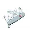 Victorinox 0.8231.26 Couteau Sturdy, lame en acier inox, manche de 9,3 cm Alu gris quadrillé