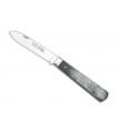 Au Sabot 261000 Couteau Le pradel,  lame de 8 cm en acier xc 75, manche de 10,5 cm Corne Gris