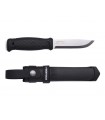 Morakniv 12642 Poignard Garberg,  lame pleine soie 11 cm inox, manche gomme noir insert nylon noir.