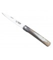 Cudeman 4082 Couteau Poche,  lame acier inox satiné, plein manche 11 cm corne.