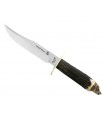 Muela 9299 Poignard Wildboar,  ame 16 cm inox, manche cerf véritable avec tête de sanglier laiton en bout