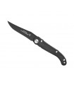 Cdozorme 4930.fc couteau Baroudeur, lame noire acier X50CrMoV15 à cran intérieur, manche 12 cm façon carbone