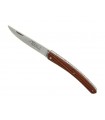 Le Thiers 3835 Couteau par Le Fidèle, lame acier 12C27, plein manche 12 cm cocobolo, ressort guilloché.