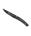 Cdozorme 4941.n couteau par Claude DOZORME, entièrement noir acier X50CrMoV15, manche 10,5 cm,