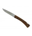 Salamandra 64211 Couteau, lame à cran acier inox 1.4116, manche 10 cm bois du désert, avec pochette cuir.