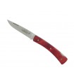 Salamandra 64223 Couteau, lame à cran acier inox 1.4116, manche 10 cm bois racine d"érable, avec pochette cuir.