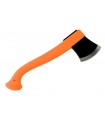 Morakniv 12058 Hache, lame acier au bore revêtement epoxy noir, manche nylon orange. Lg  totale : 33 cm. Lg tranchant : 9 cm.