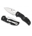 Spyderco c41pbk5 Couteau Native 5, lame acier CPM-S30V à cran, profil plat, manche 10 cm nylon/fibre de verre noir