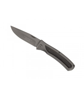 Herbertz 566212 Couteau, lame acier 420 à cran intérieur et à onglet, manche 11,5 cm acier inox avec inserts bois de santal