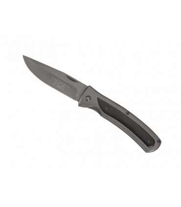 Herbertz 566212 Couteau, lame acier 420 à cran intérieur et à onglet, manche 11,5 cm acier inox avec inserts bois de santal