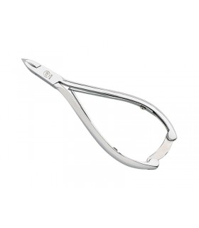 Hb 4508 Pince à envies 12 cm, acier français inox, mors 3 mm, double ressort et fermoir automatique.