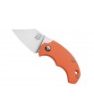 Fox Production fx.519o Couteau BB Gragotac, lame acier N690Co sans cran avec lentille, manche 6,5 cm FRN orange