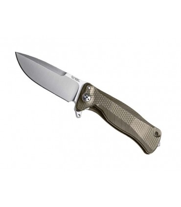 Lionsteel sr11.b Couteau Sr11, lame acier Sleipner satiné, manche monobloc SOLID® 12 cm titanium 6AL4V bronzé