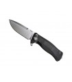 Lionsteel sr11a.bs Couteau Sr11,  lame acier Sleipner satiné, manche 12 cm Monobloc SOLID® titanium 6AL4V Noir